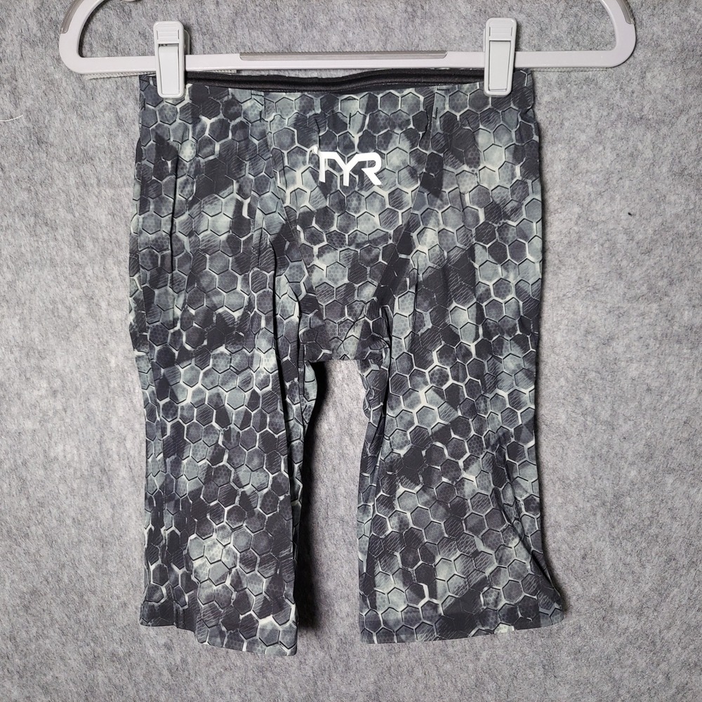 TYR Mens Swim Jammer 27 Grey Avictor Techsuit FINA Approved Competitive Swimming